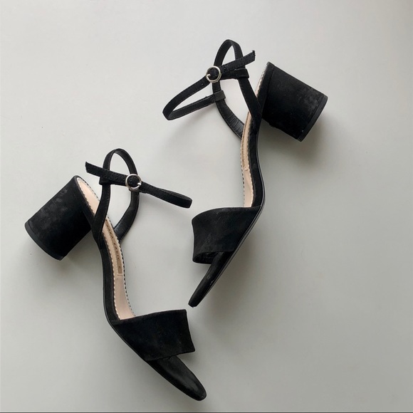 Zara Faux Patent Leather Block Heel Sandals - Picture 1 of 4